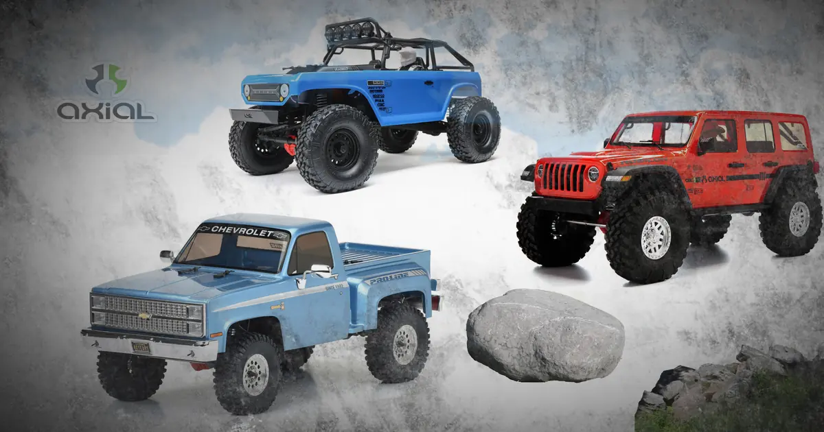 Axial SCX10 RC Crawler Jeep and Truck Versions.