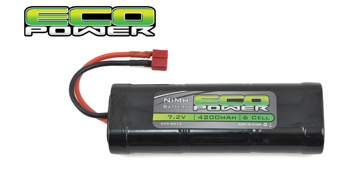 EcoPower 6-Cell NiMh Stick Pack Battery T-Style Connector (7.2V/4200mAh) Performance RC Battery