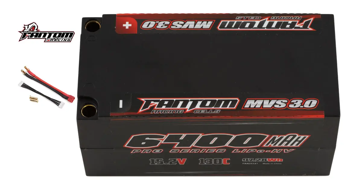 Fantom Pro Series Shorty 4S LiPo Battery (15.2/6100mAh) Performance RC Battery