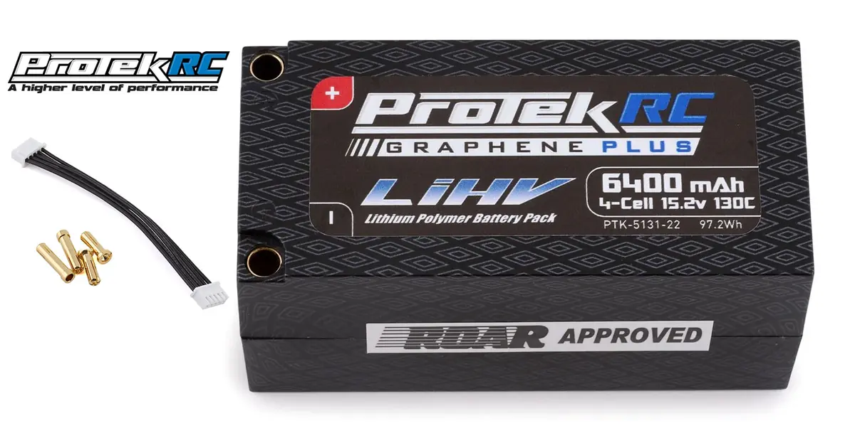 ProTek RC 4S 130C Shorty LiPo Battery (15.2V/6400mAh) Performance RC Battery