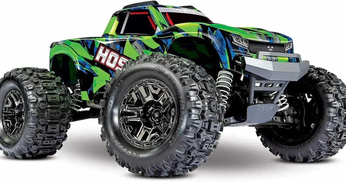 Traxxas HOSS fast RC truck that is fully electric number 5 on list of fast RC cars.